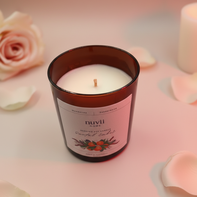 Santal Ember – Vela Perfumada Gourmand e Quente