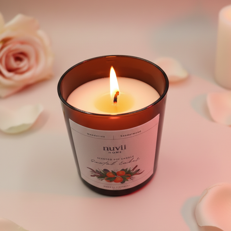 Santal Ember – Vela Perfumada Gourmand e Quente