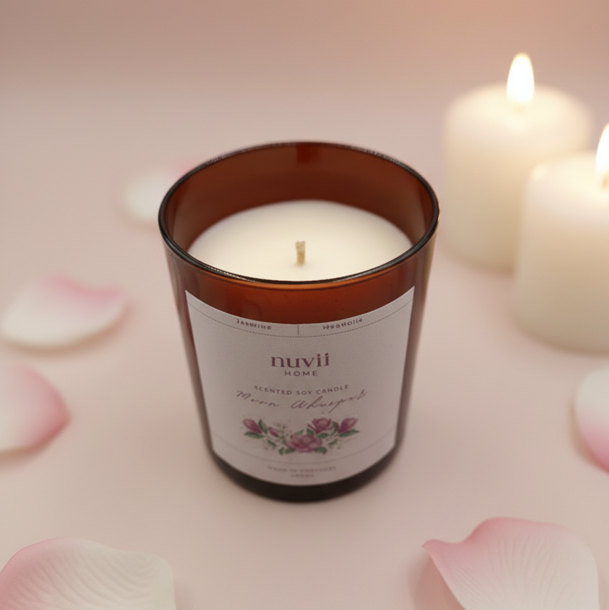 Moon Whisper – Vela Perfumada Floral e Sensual