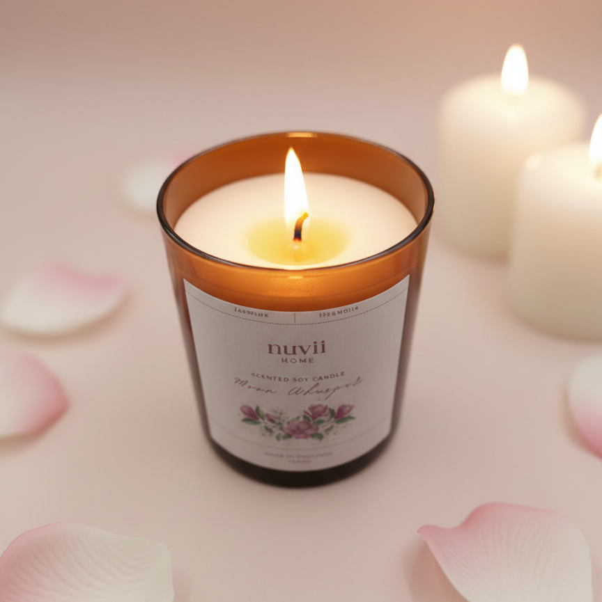 Moon Whisper – Vela Perfumada Floral e Sensual