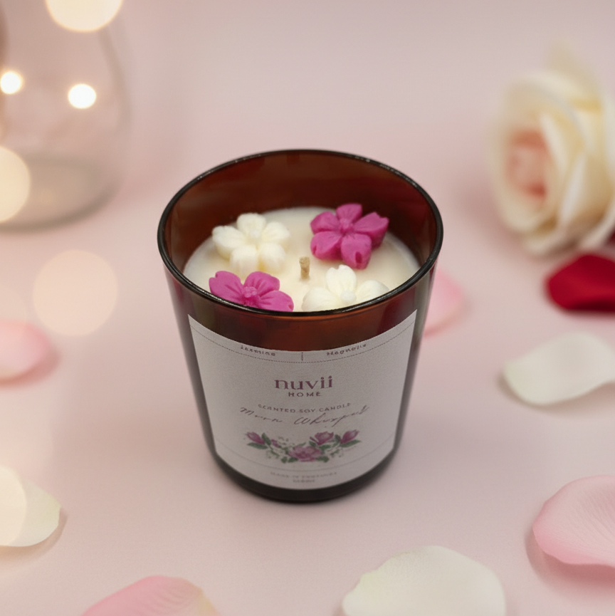 Moon Whisper – Vela Perfumada Floral e Sensual